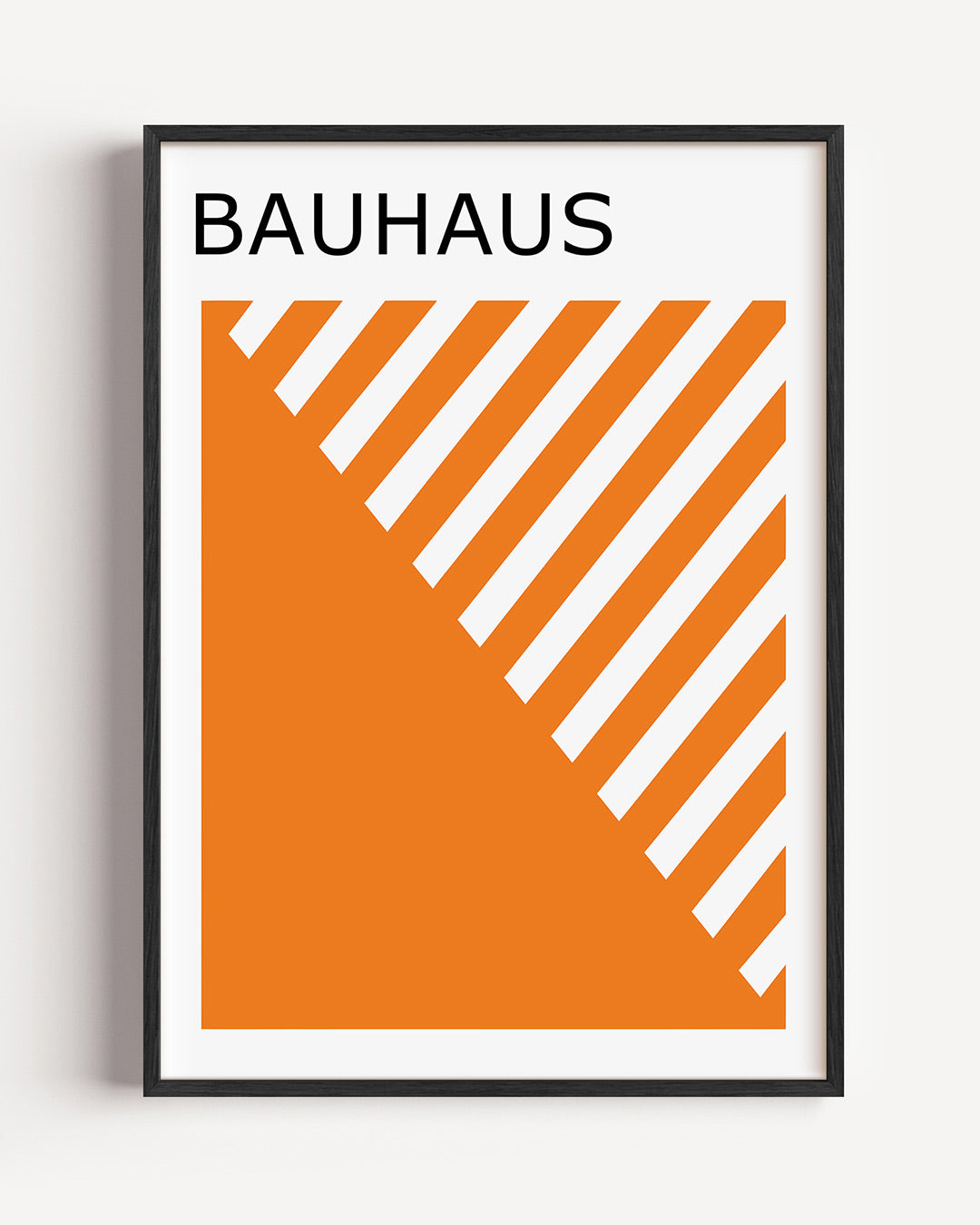 Oranje lijnenspel Poster
