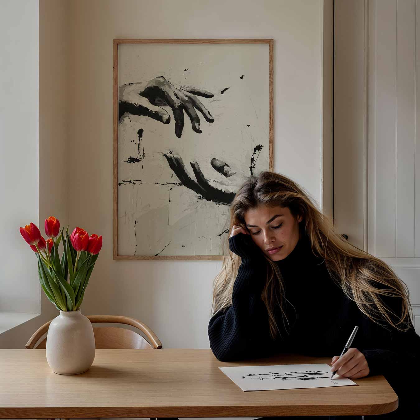 Artistieke Handen in Beweging Poster