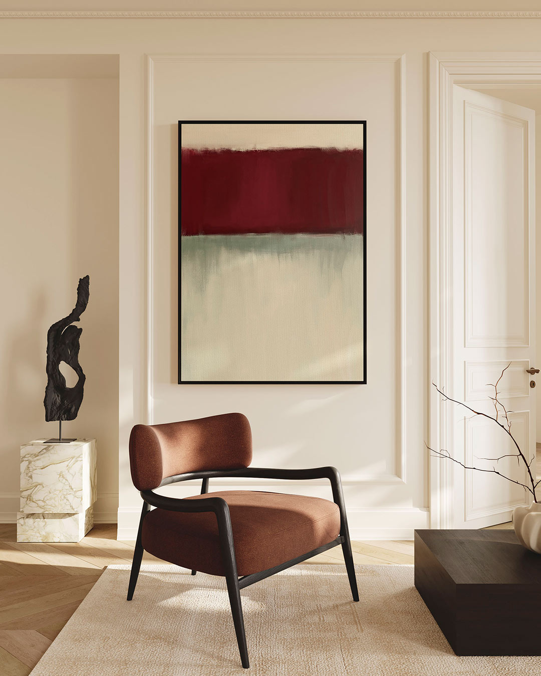 Horizontale kleurvlakken Kunstwerk
