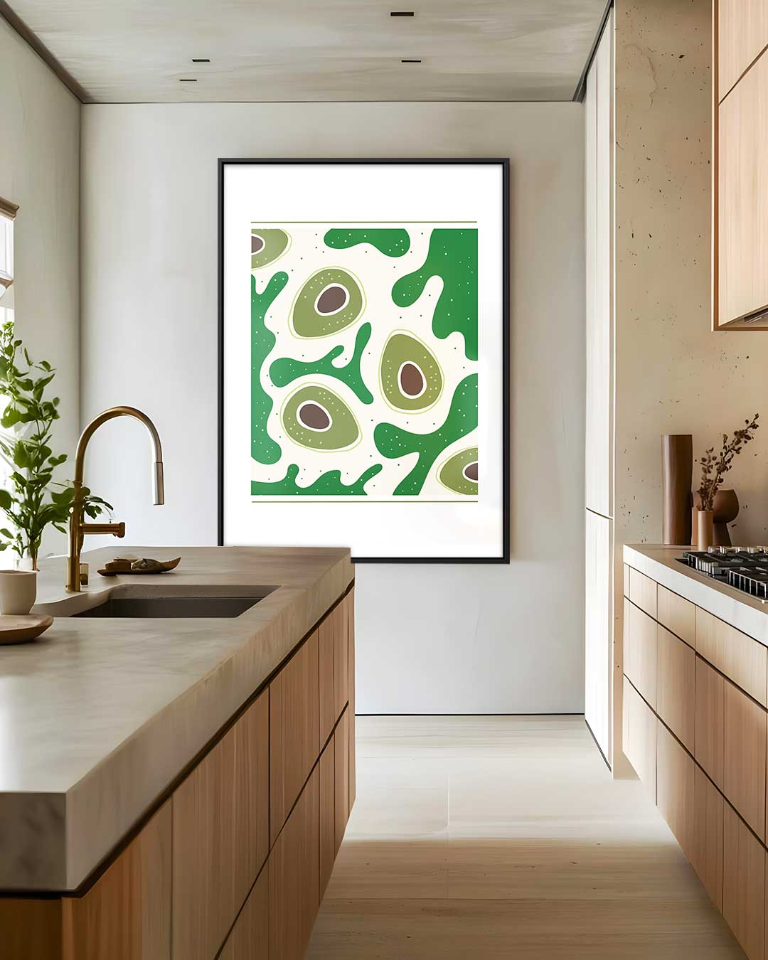 Avocado Droompatroon Kunstwerk-canvas-dibond-plexiglas-wanddecoratie-WallArtistic