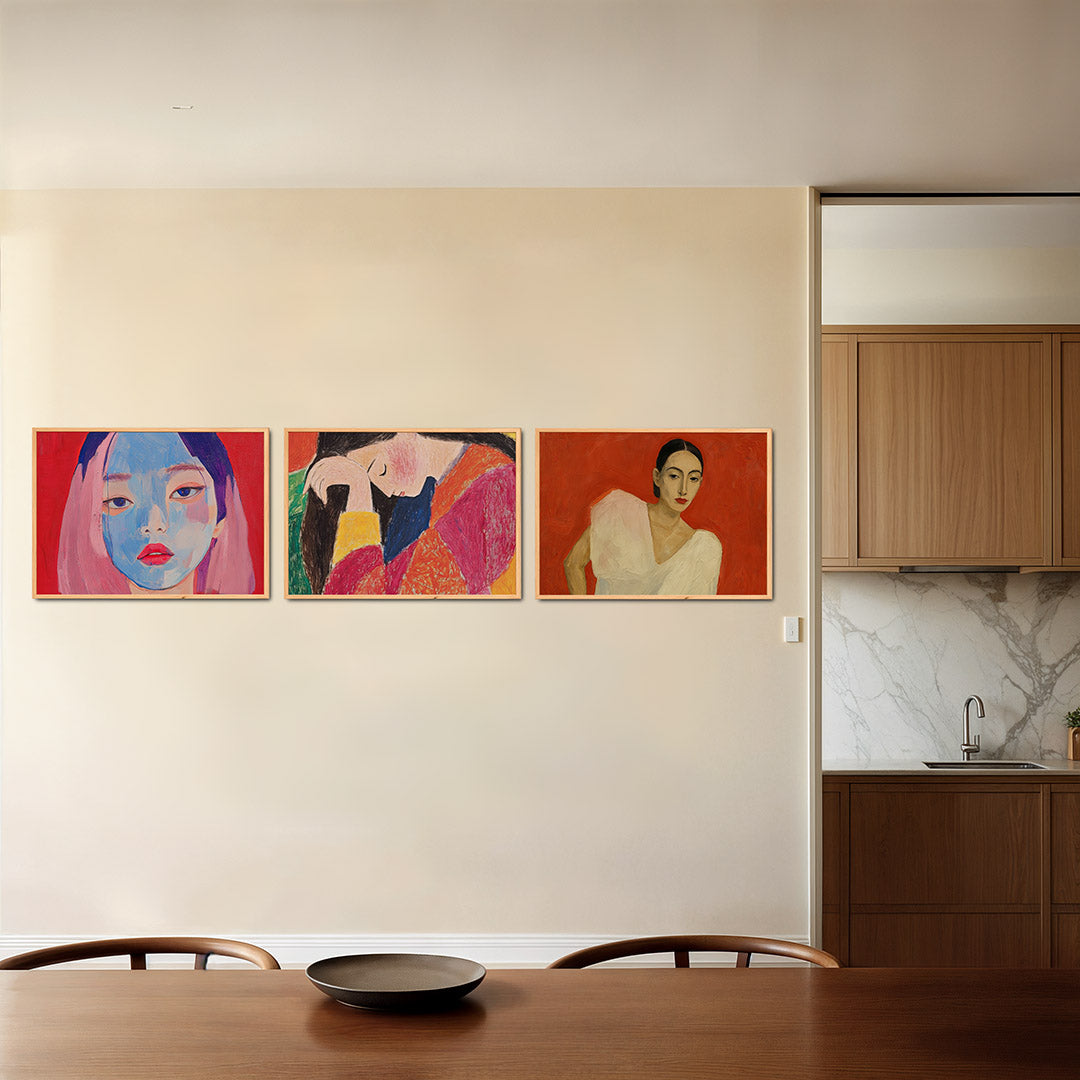 Kleurrijk portret Posterset