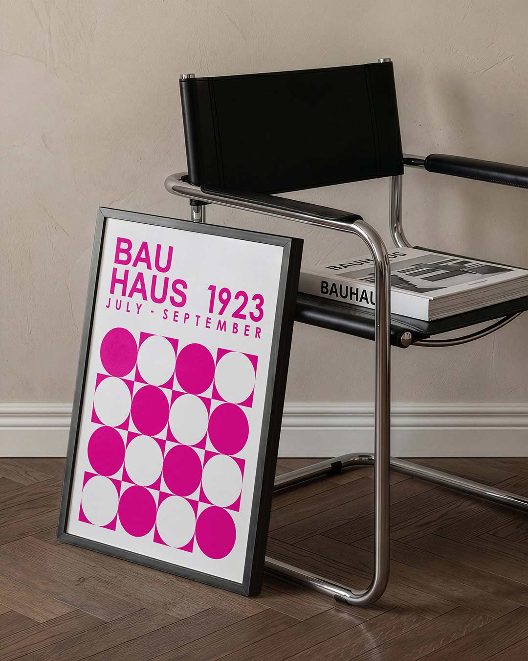 Cirkelpatroon en tekst Poster