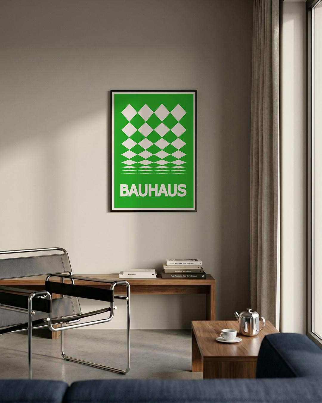 Ruitpatroon en tekst Poster