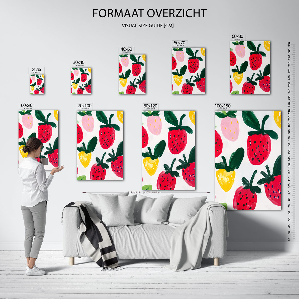 Aardbeien en fruit Poster