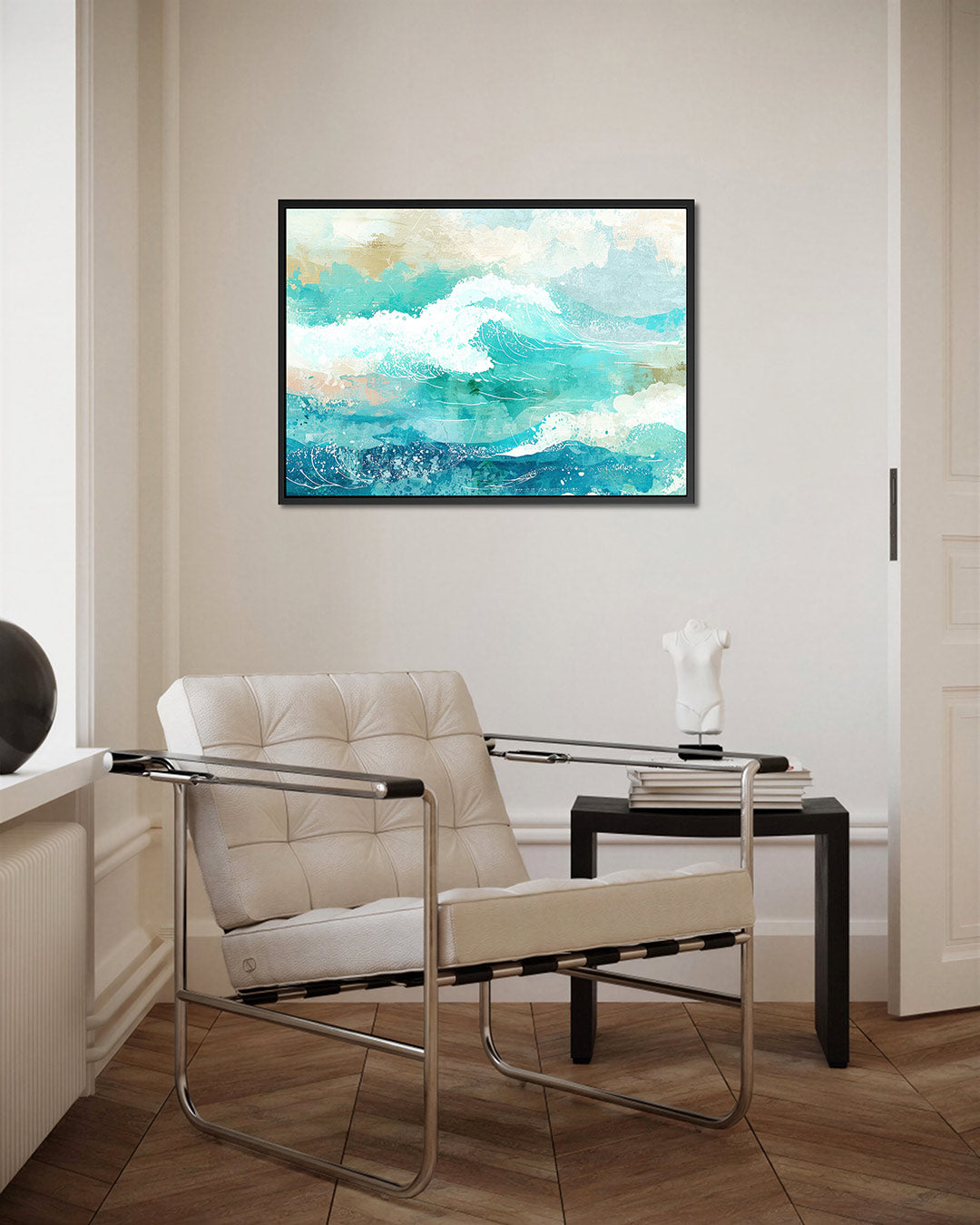 Dynamische oceaangolven Kunstwerk