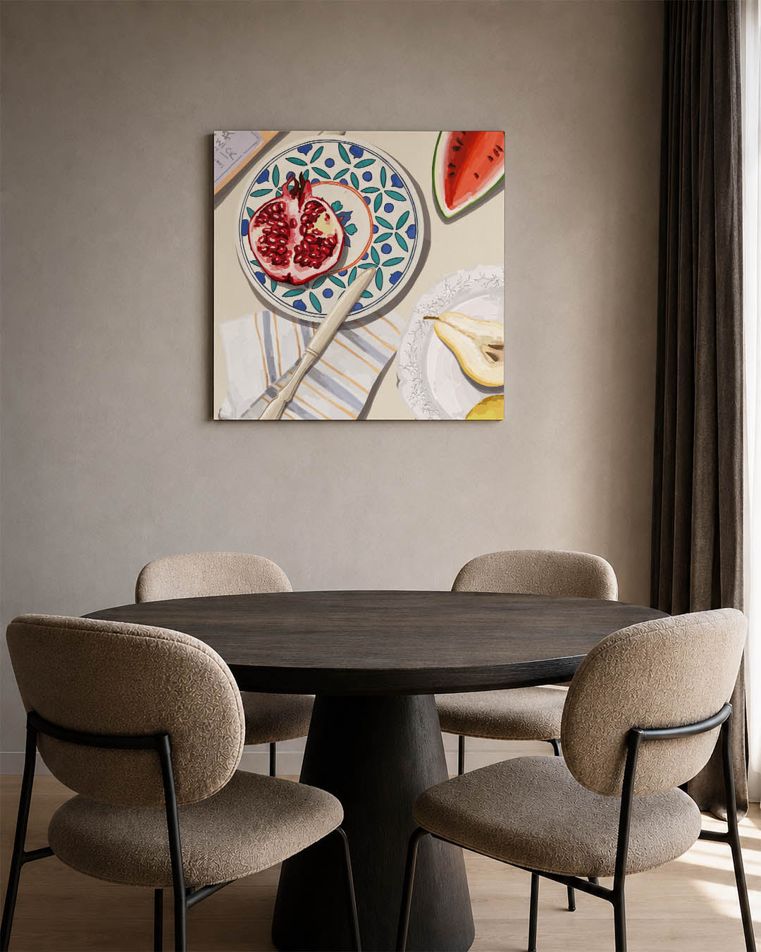 Fruit en servies Kunstwerk