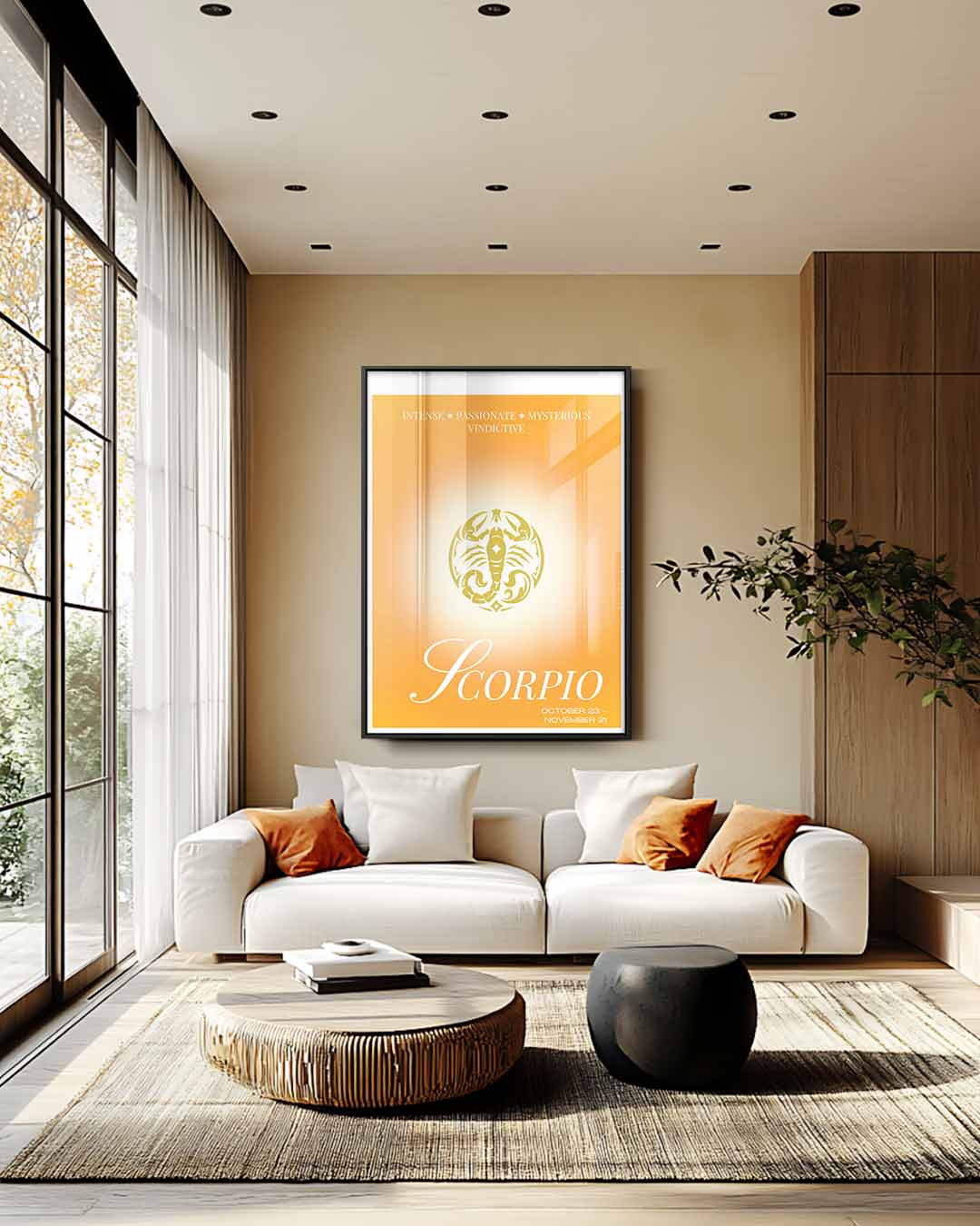 Schorpioen Sterrenbeeld Poster Kunstwerk-canvas-dibond-plexiglas-wanddecoratie-WallArtistic