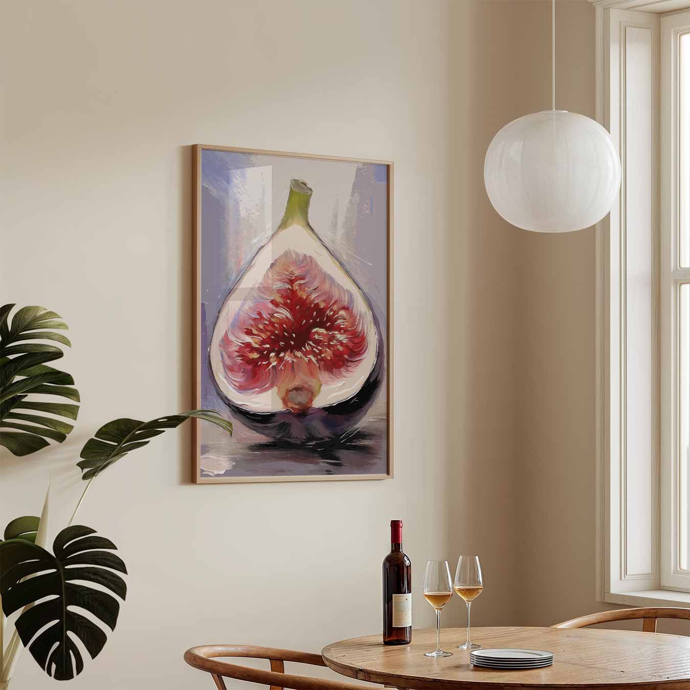 Figuur in Stijlvolle Fijngrafiek Poster