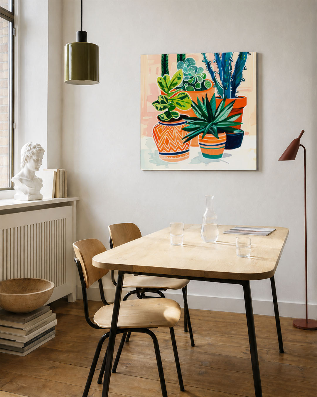 Levendige plantencompositie Kunstwerk