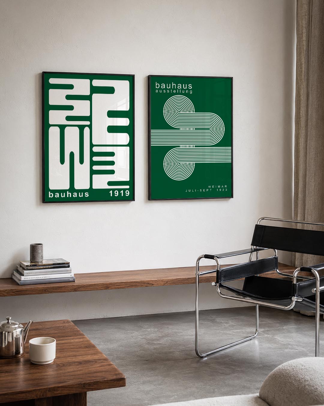 Vloeiende lijnpatronen Posterset