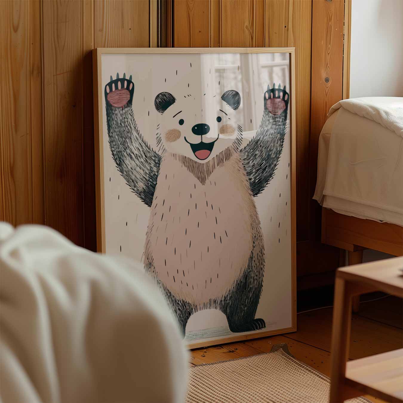 Vrolijke Panda Illustratie Poster