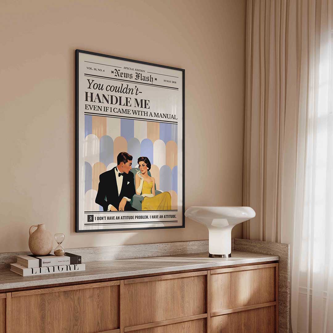 Stijlvolle retro koppel Poster