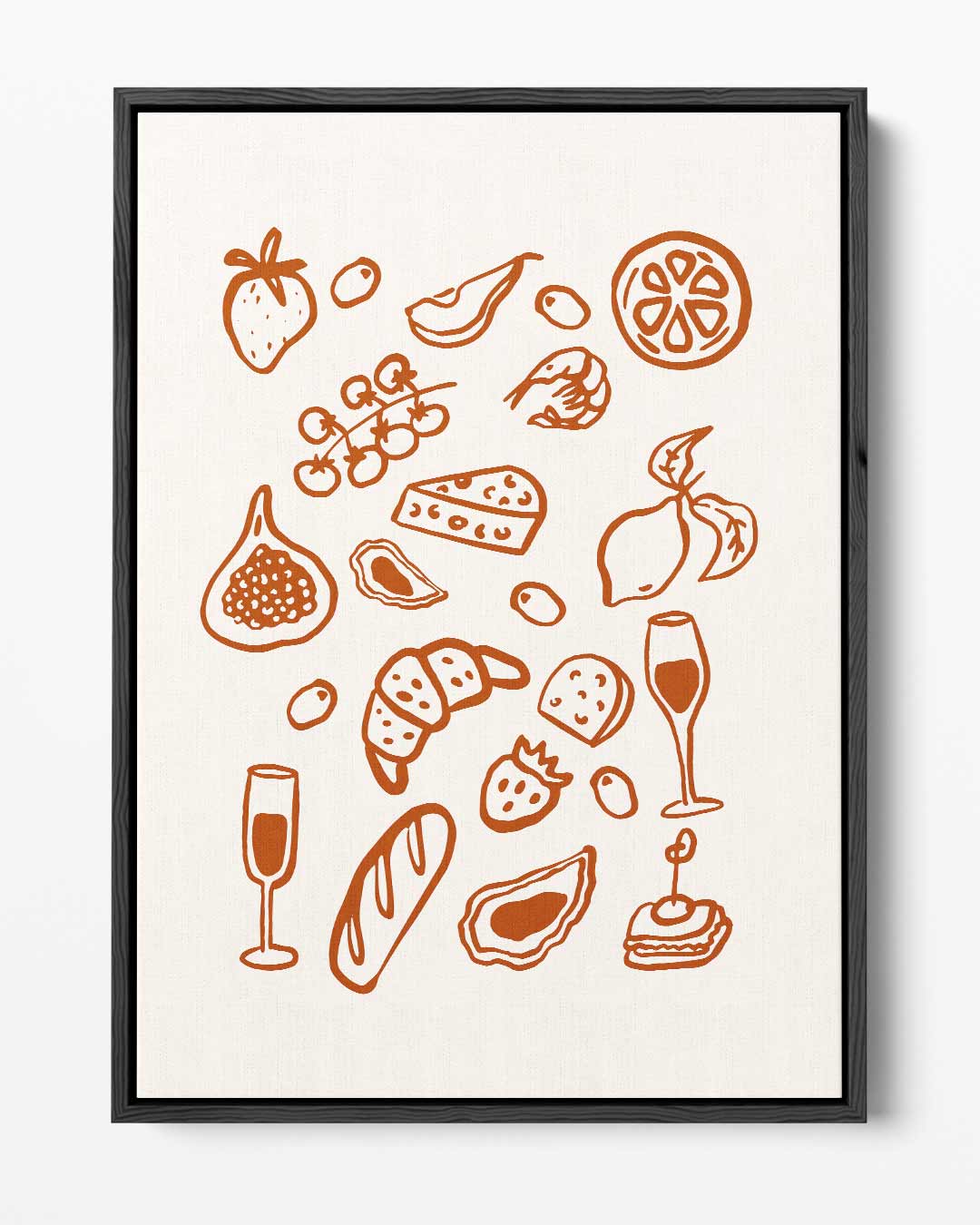 Eten & Drinken Illustratie Kunstwerk-canvas-dibond-plexiglas-wanddecoratie-WallArtistic