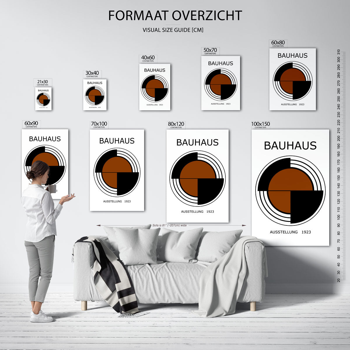Cirkelvormen en lijnen Poster