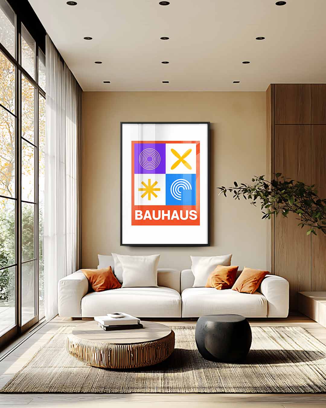 Bauhaus Stijl Grafisch Kunstwerk Kunstwerk-canvas-dibond-plexiglas-wanddecoratie-WallArtistic