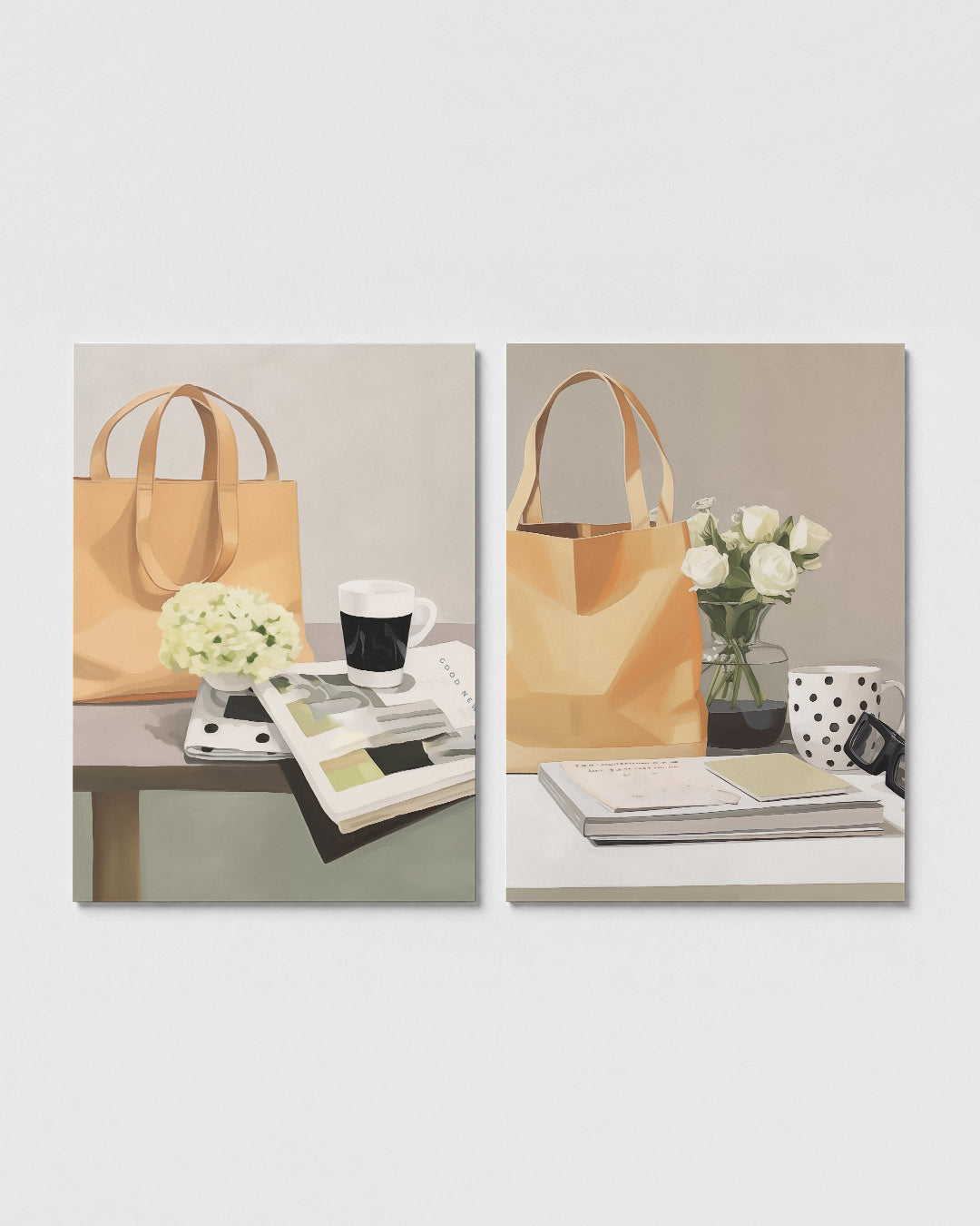 Zachte tinten stilleven Posterset