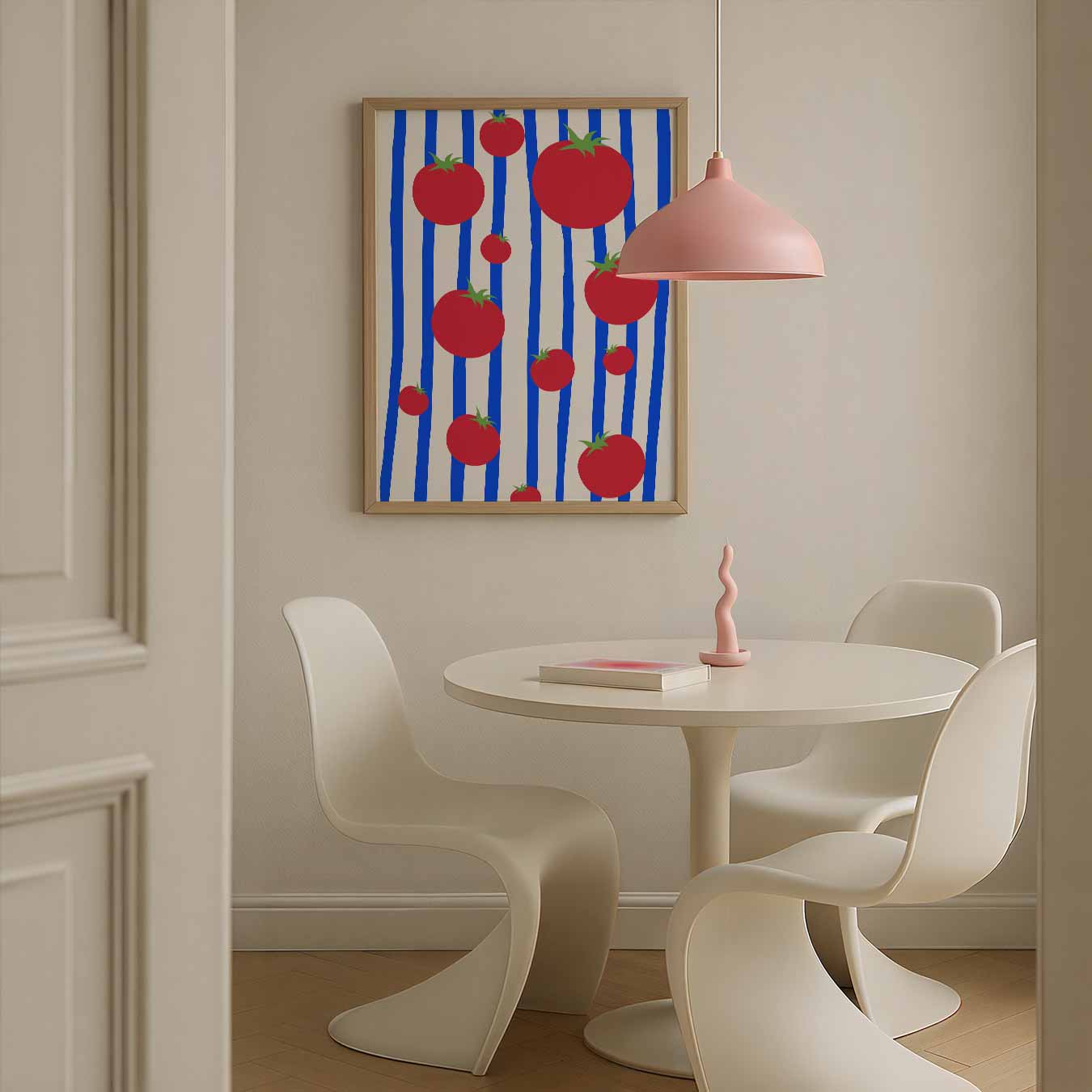 Tomaten op Strepen Poster