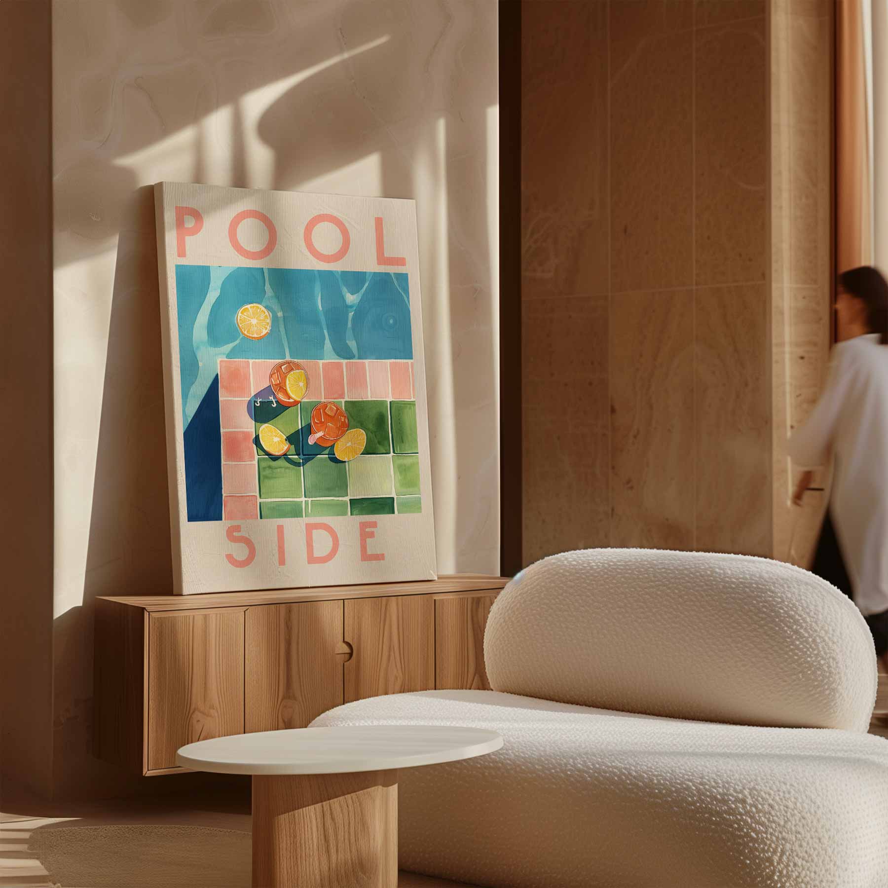 Poolside Dream Kunstwerk-canvas-dibond-plexiglas-wanddecoratie-WallArtistic