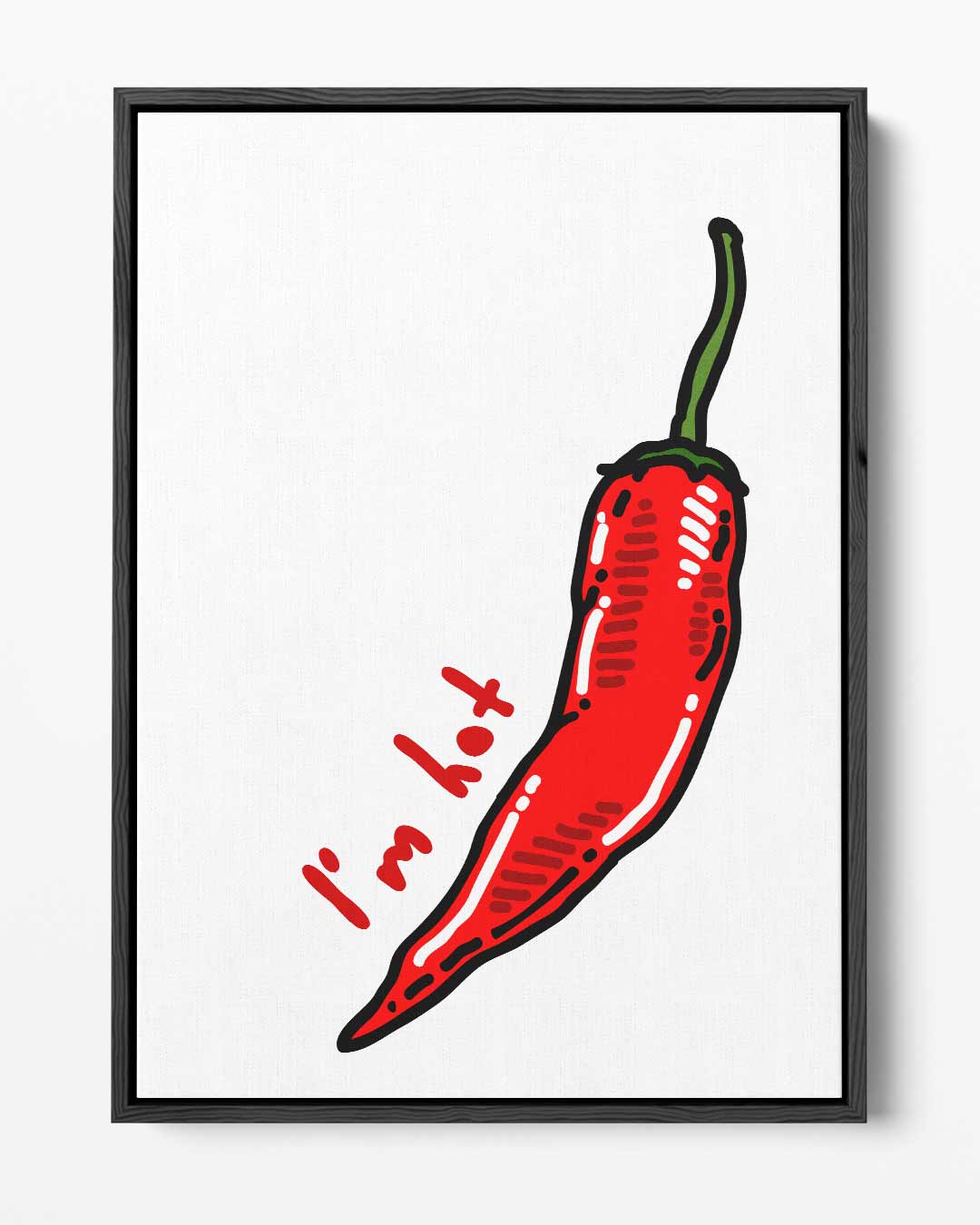 Prachtige Rode Chili Illustratie Kunstwerk-canvas-dibond-plexiglas-wanddecoratie-WallArtistic