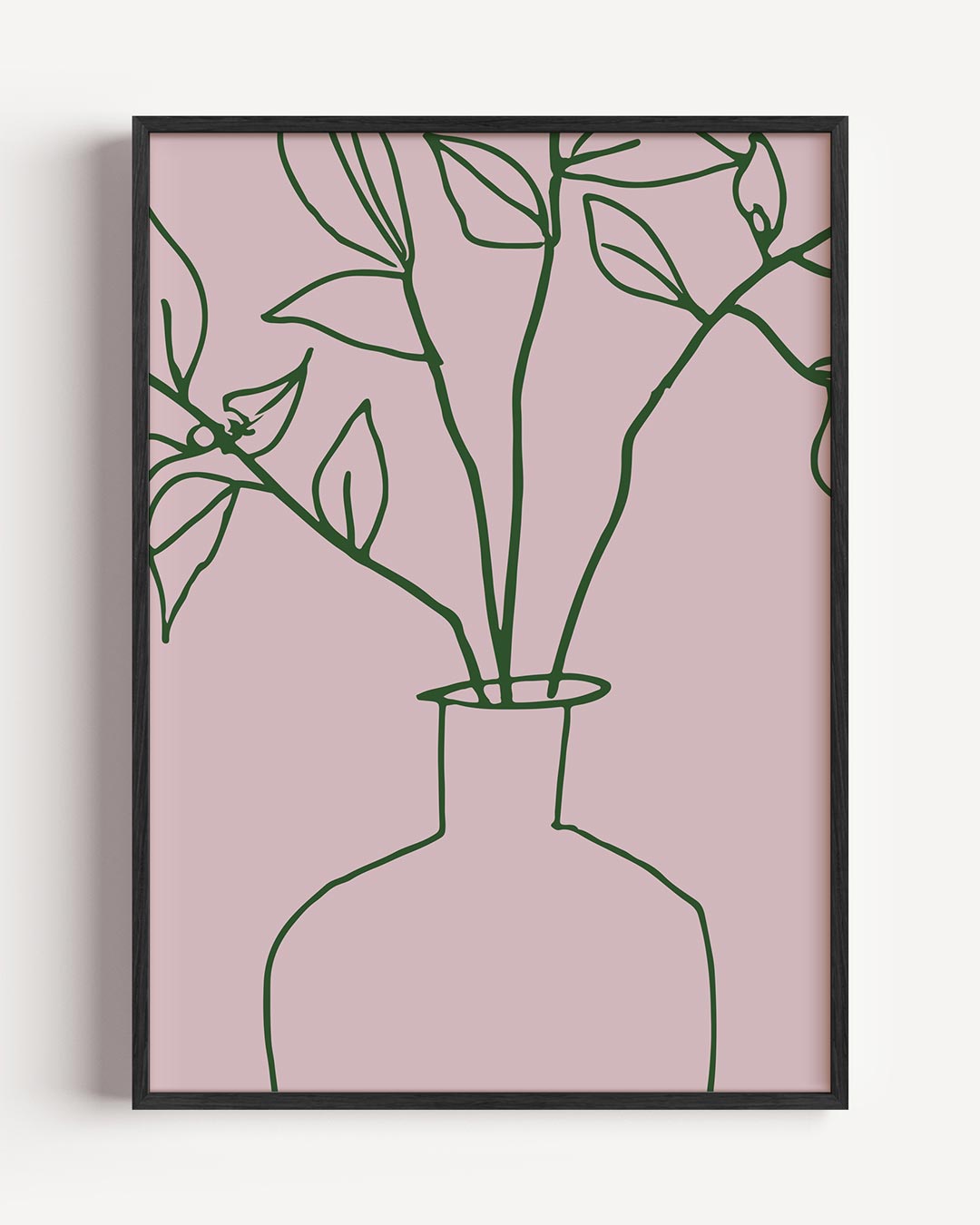 Minimalistische Bloemenvaas Poster-WallArtistic