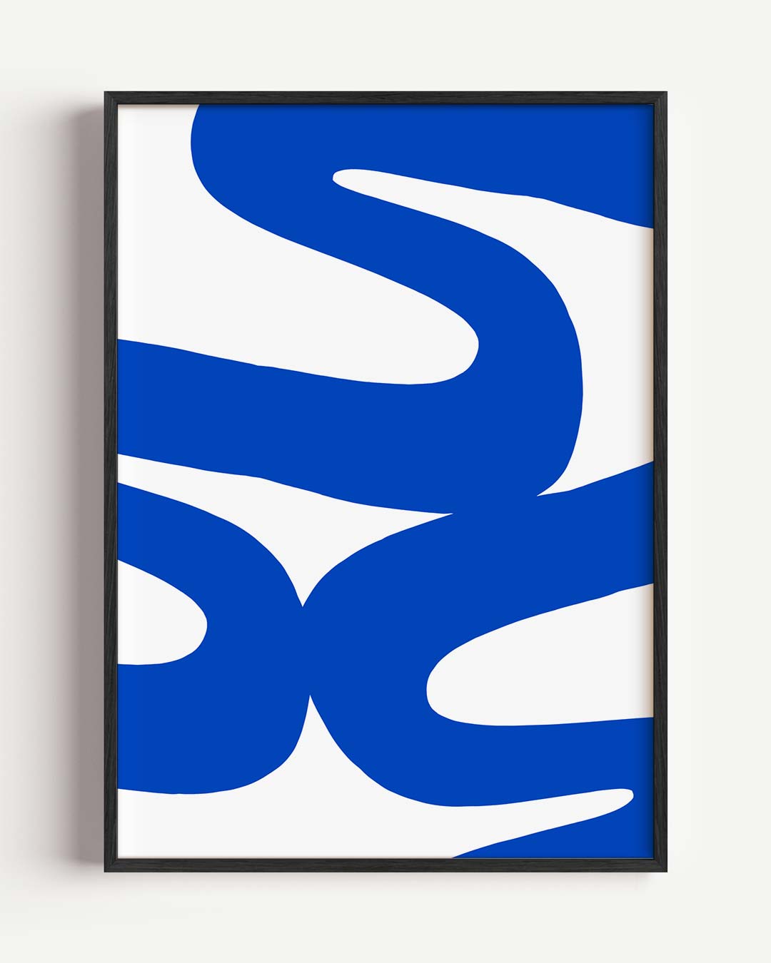 Dynamisch Blauwe Golf Poster