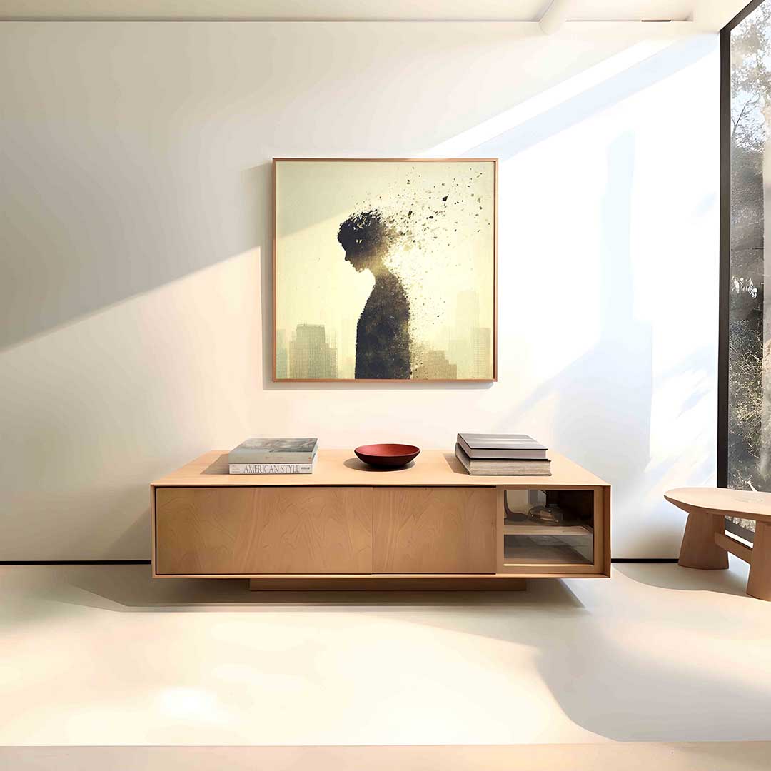Vervagende silhouet Poster