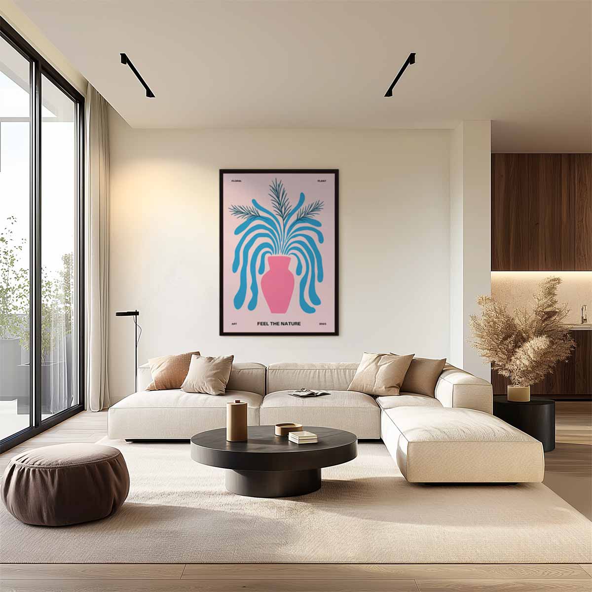 Vrolijke Vaas Kunstwerk-canvas-dibond-plexiglas-wanddecoratie-WallArtistic