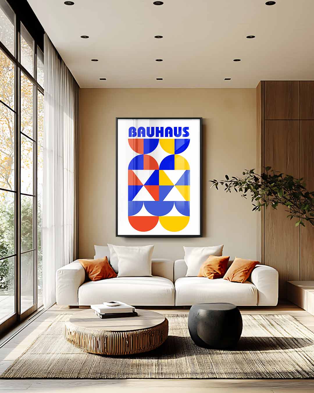Bauhaus Geometrische Kunst Kunstwerk-canvas-dibond-plexiglas-wanddecoratie-WallArtistic