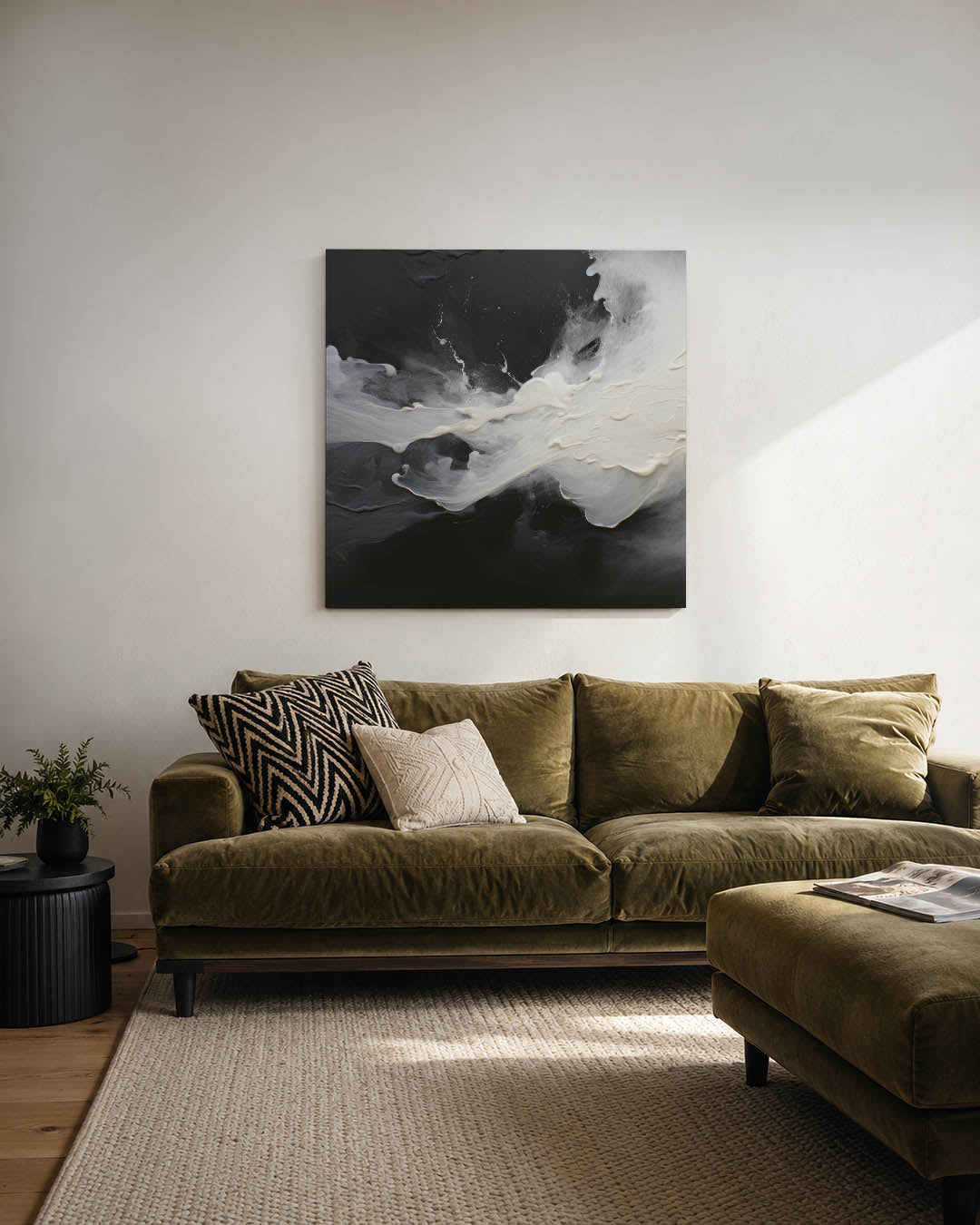 Dynamische vloeistofbeweging Kunstwerk