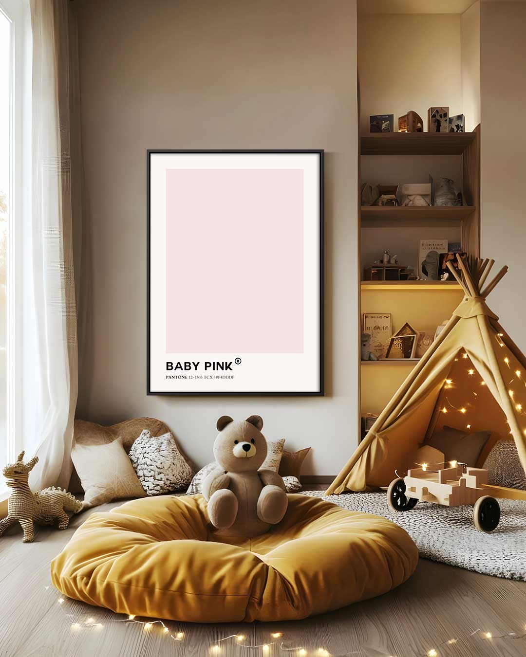 Zachte Droom in Baby Roze Kunstwerk-canvas-dibond-plexiglas-wanddecoratie-WallArtistic
