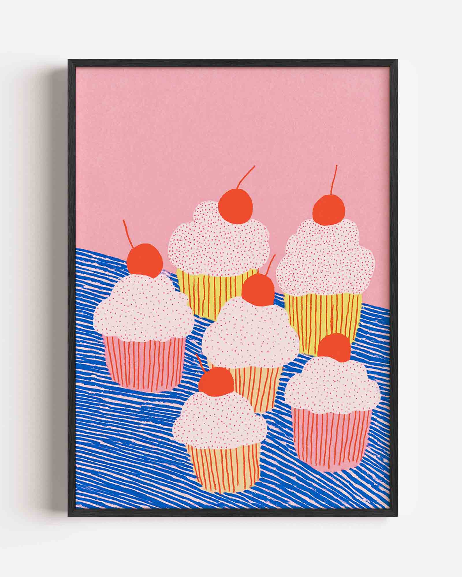 Cupcake met kersen Poster
