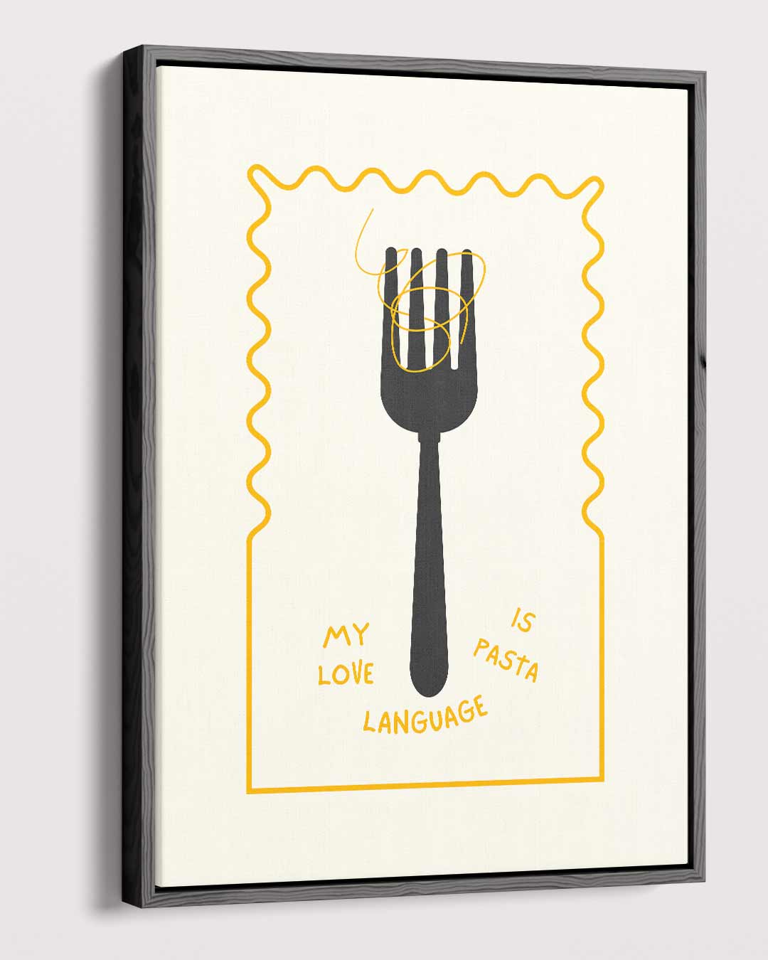 Spaghetti Liefdestaal Illustratie Kunstwerk-canvas-dibond-plexiglas-wanddecoratie-WallArtistic