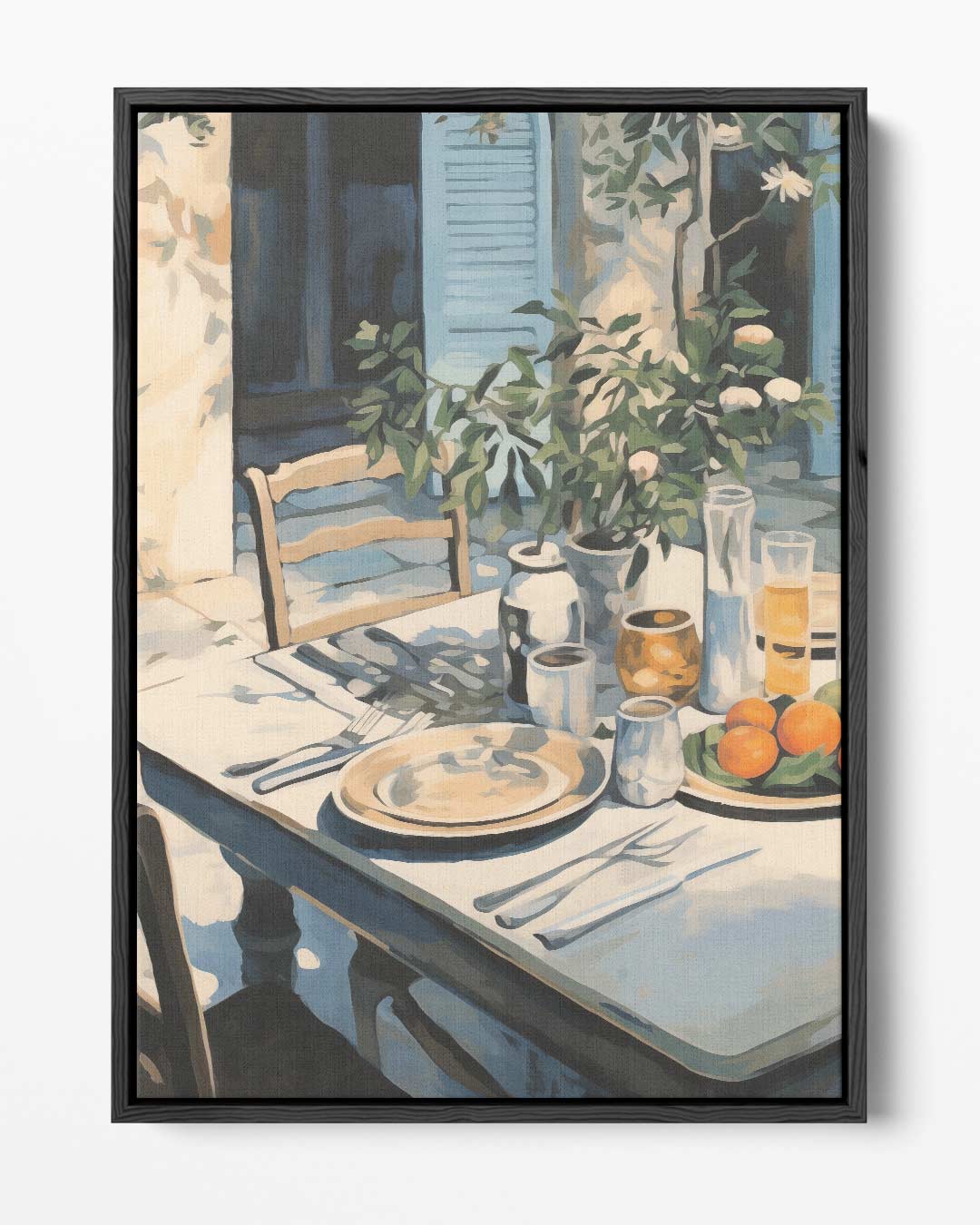 Zonovergoten Ontbijt in de Tuin Kunstwerk-canvas-dibond-plexiglas-wanddecoratie-WallArtistic