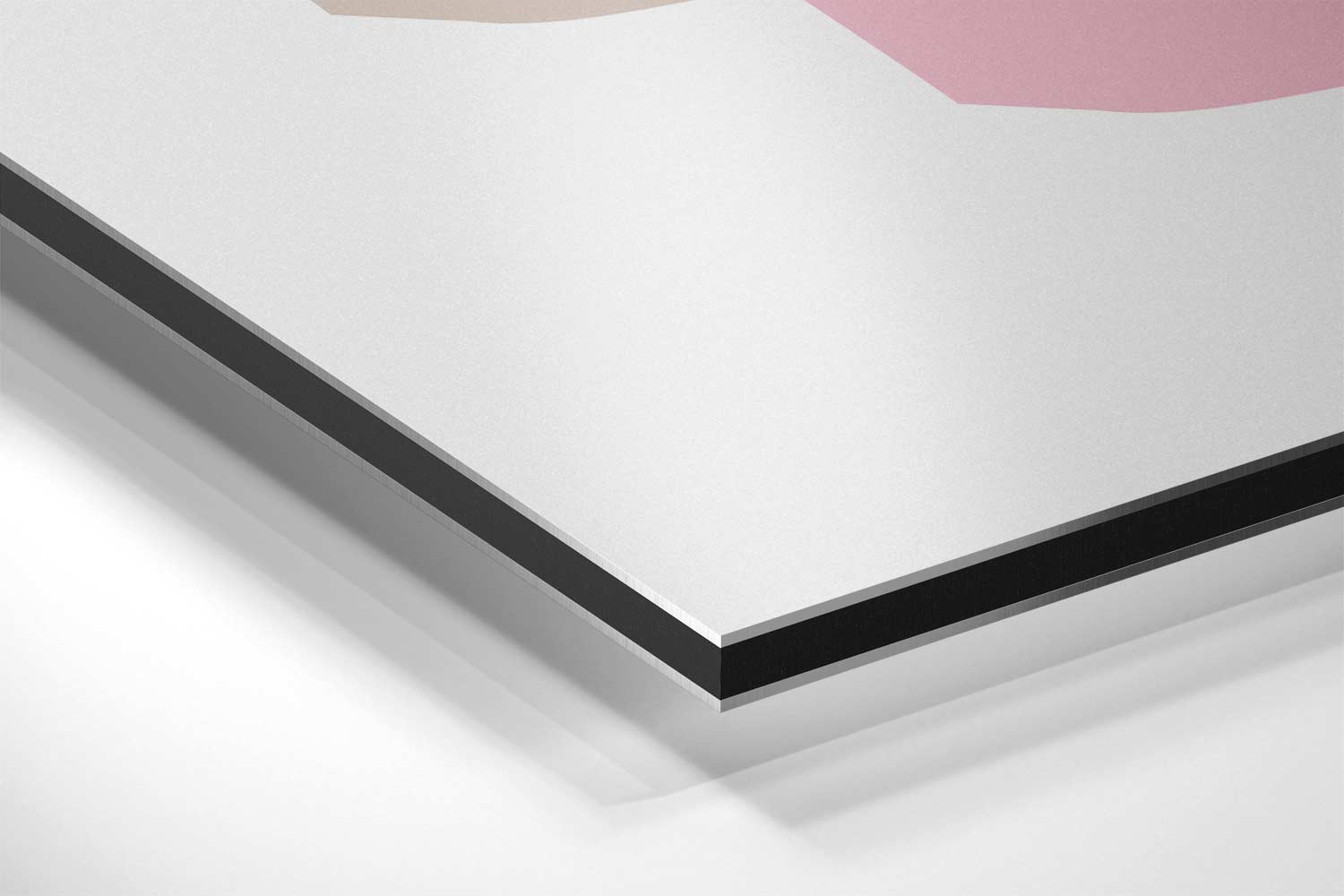 Abstracte Vormen in Roze en Beige Kunstwerk-canvas-dibond-plexiglas-wanddecoratie-WallArtistic