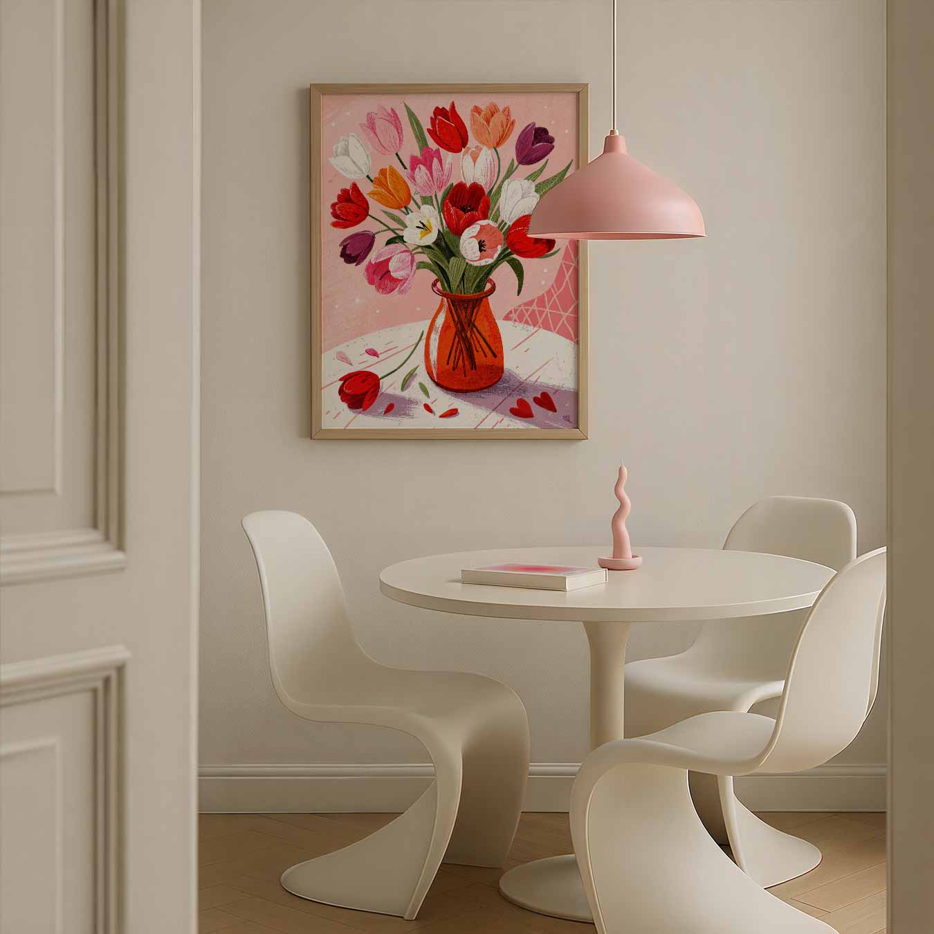Vrolijke Tulpenbloesem Poster