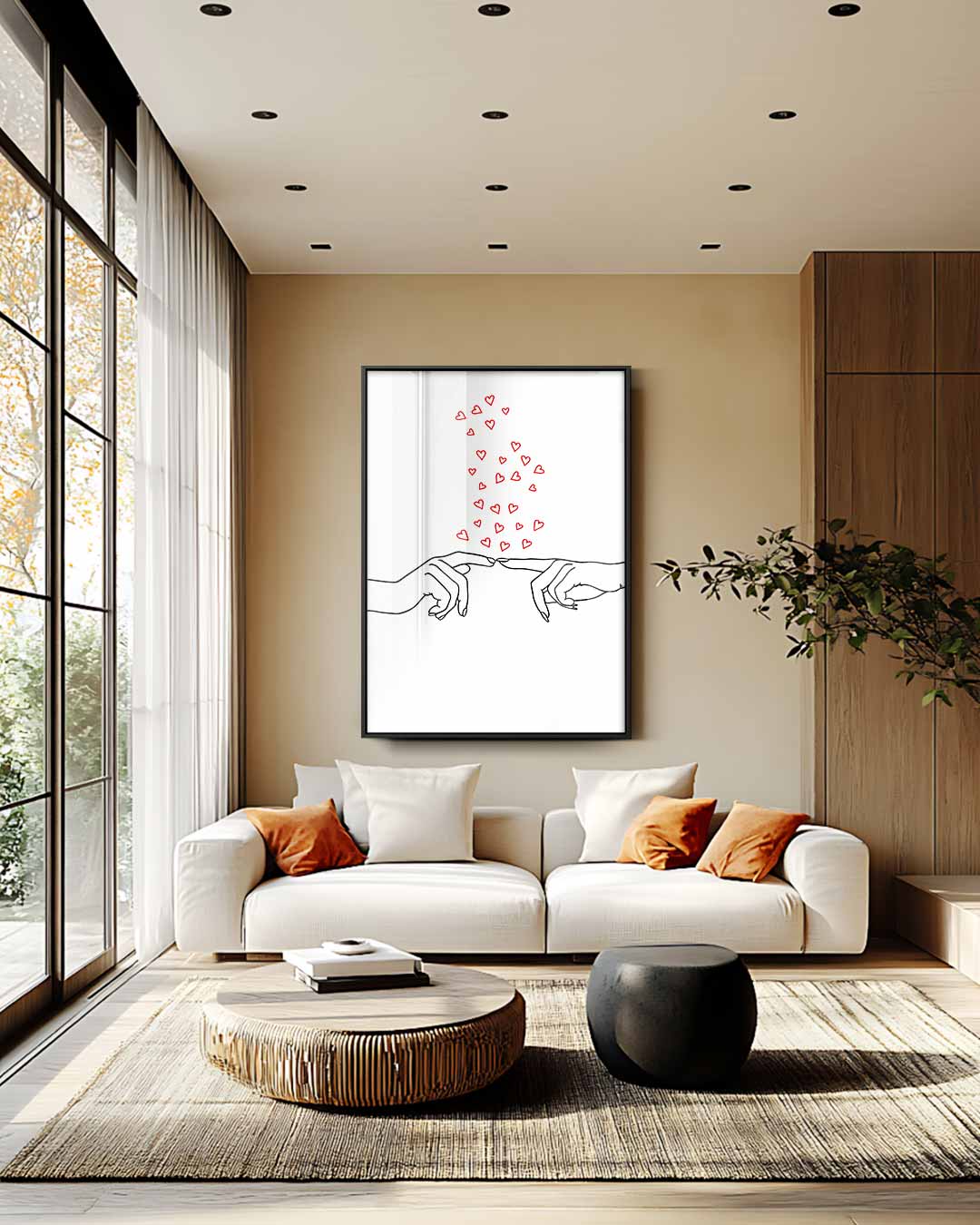 Aanraking van Liefde Kunstwerk-canvas-dibond-plexiglas-wanddecoratie-WallArtistic