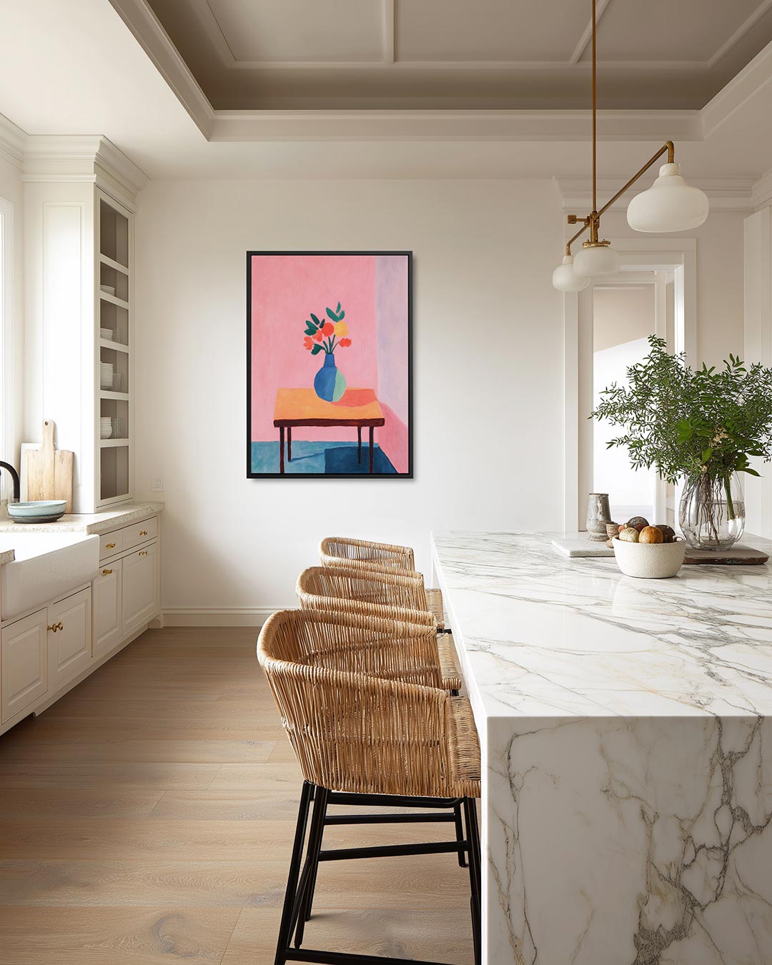 Vaas op tafel Kunstwerk