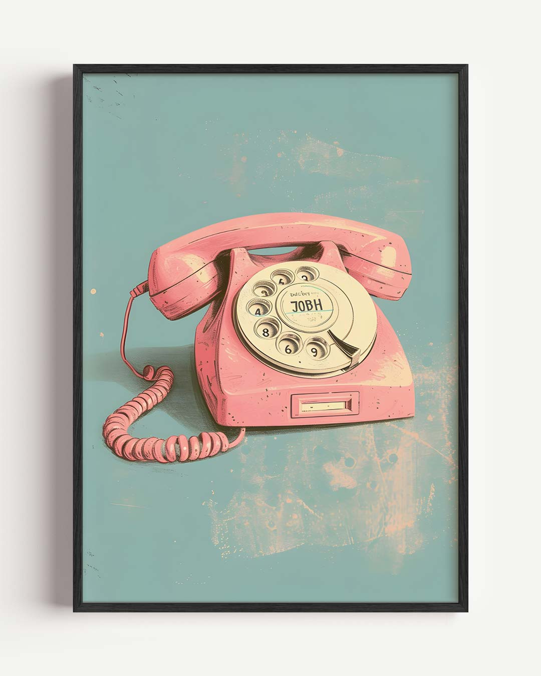 Vintage Telefoon Charm Poster