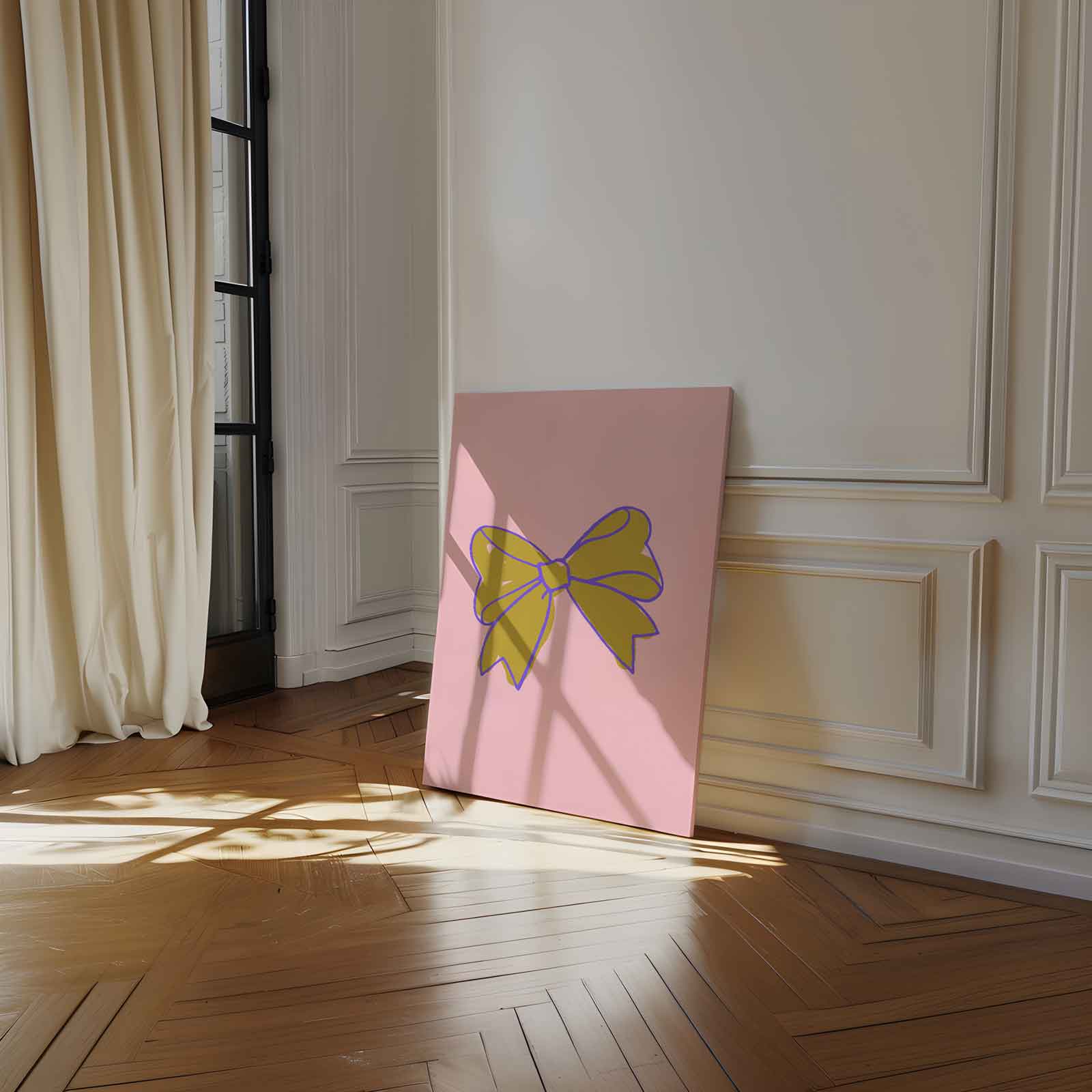 Vrolijke Strik Kunstwerk-canvas-dibond-plexiglas-wanddecoratie-WallArtistic