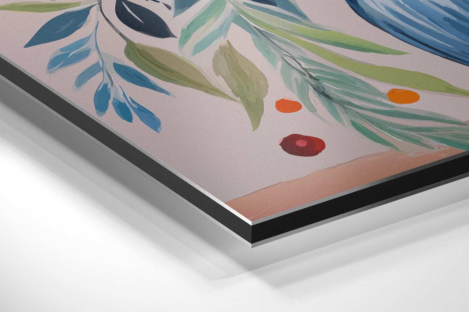 Bloemrijke Vase Kunstwerk-canvas-dibond-plexiglas-wanddecoratie-WallArtistic