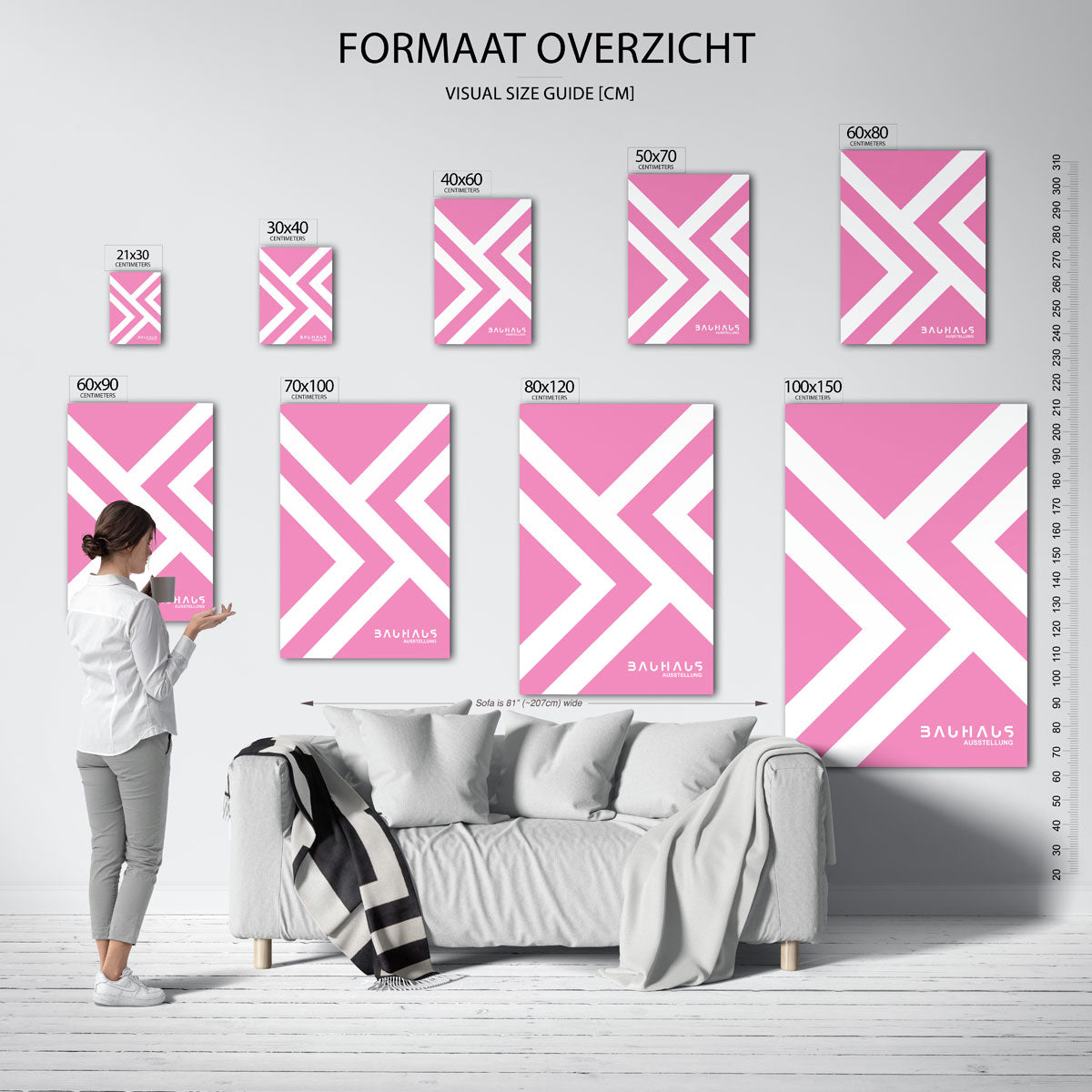 Lijnen en kleurvlakken Poster
