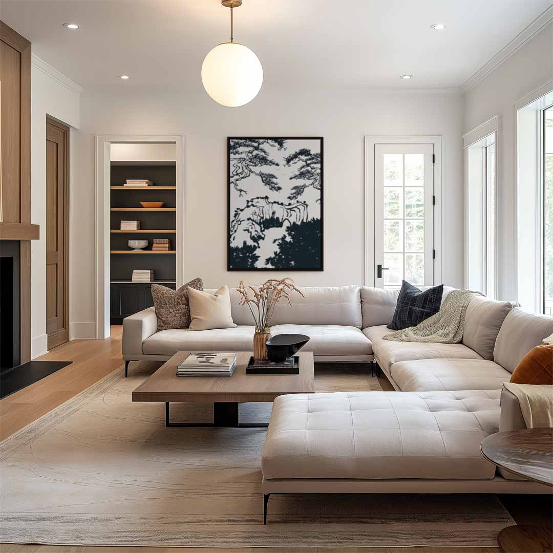Zen Natuurschildering Kunstwerk-canvas-dibond-plexiglas-wanddecoratie-WallArtistic