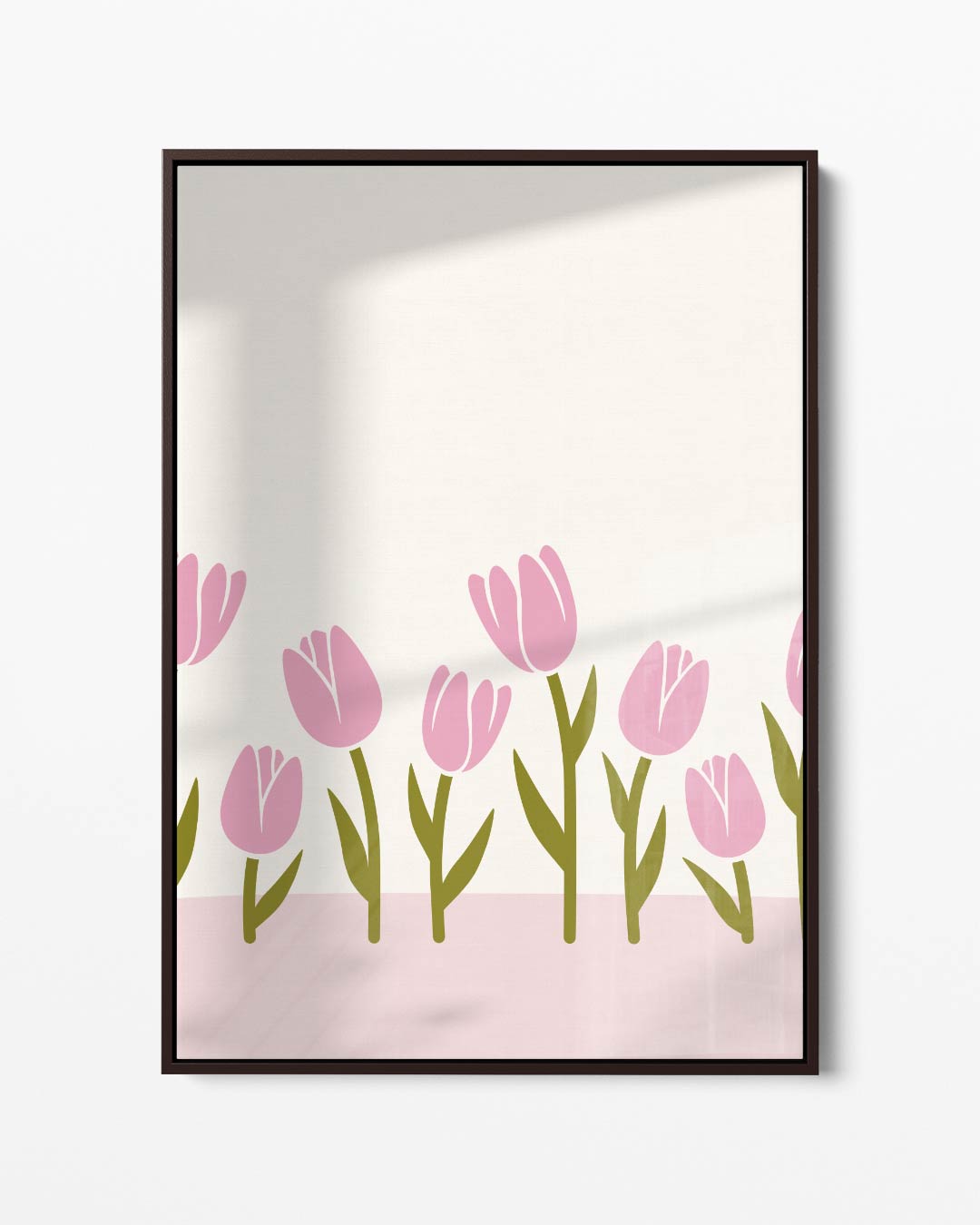 Zacht Roze Tulpenveld Kunstwerk-canvas-dibond-plexiglas-wanddecoratie-WallArtistic