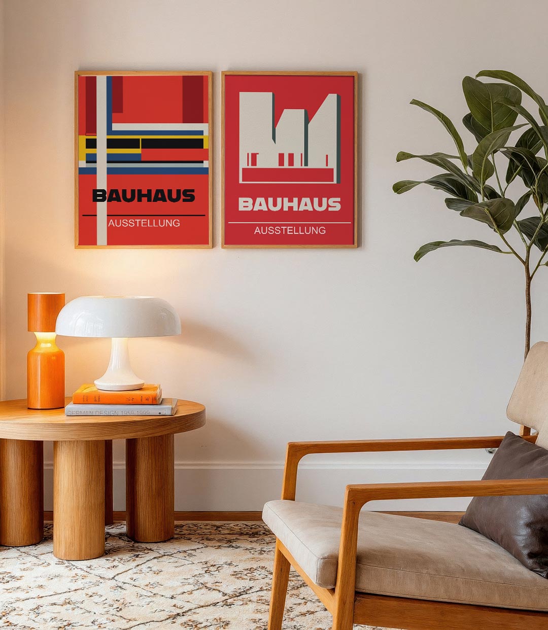 Kleurrijke lijnenspel Posterset