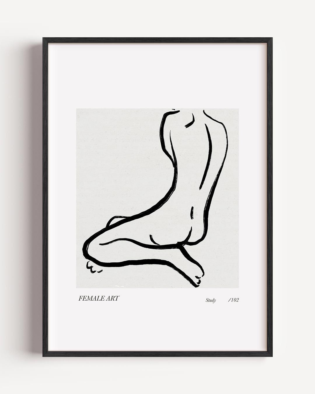Elegante Lijntekening van de Vrouw Poster-WallArtistic