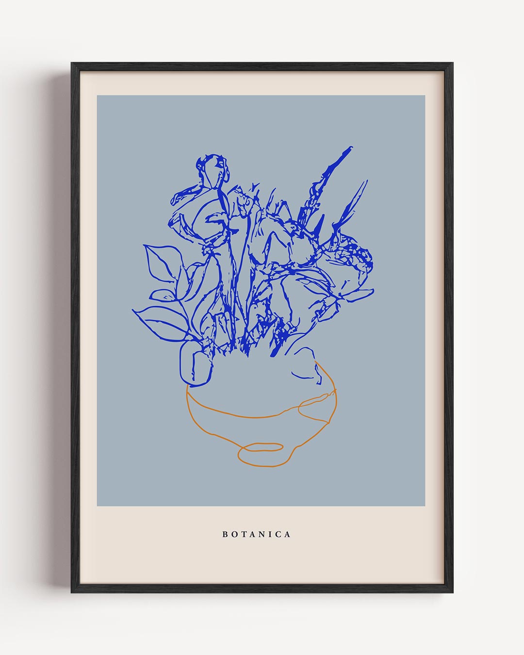 Moderne Botanische Lijntekening Poster-WallArtistic