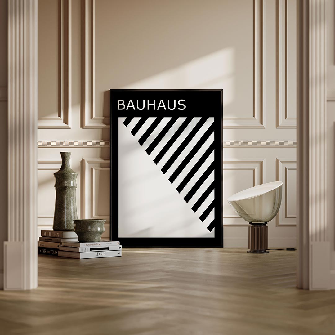 Zwart wit lijnen Poster