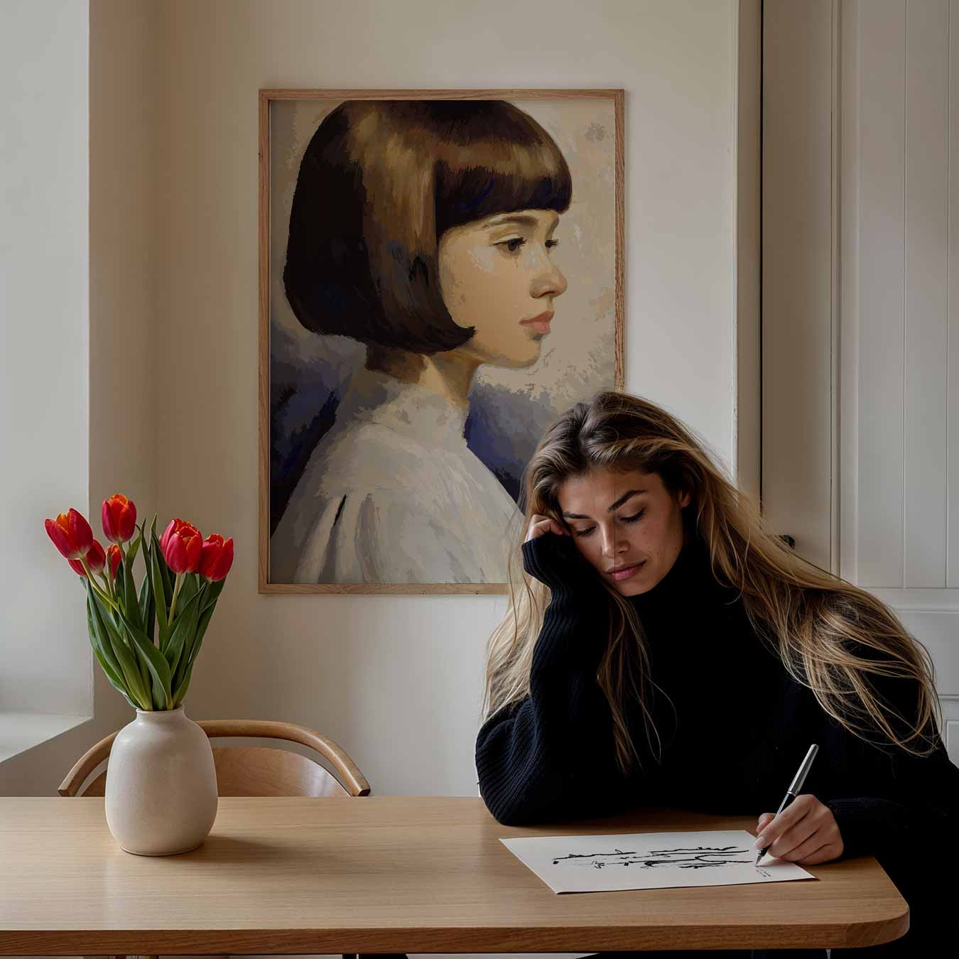 Vrouwelijk Klassiek Portret Poster