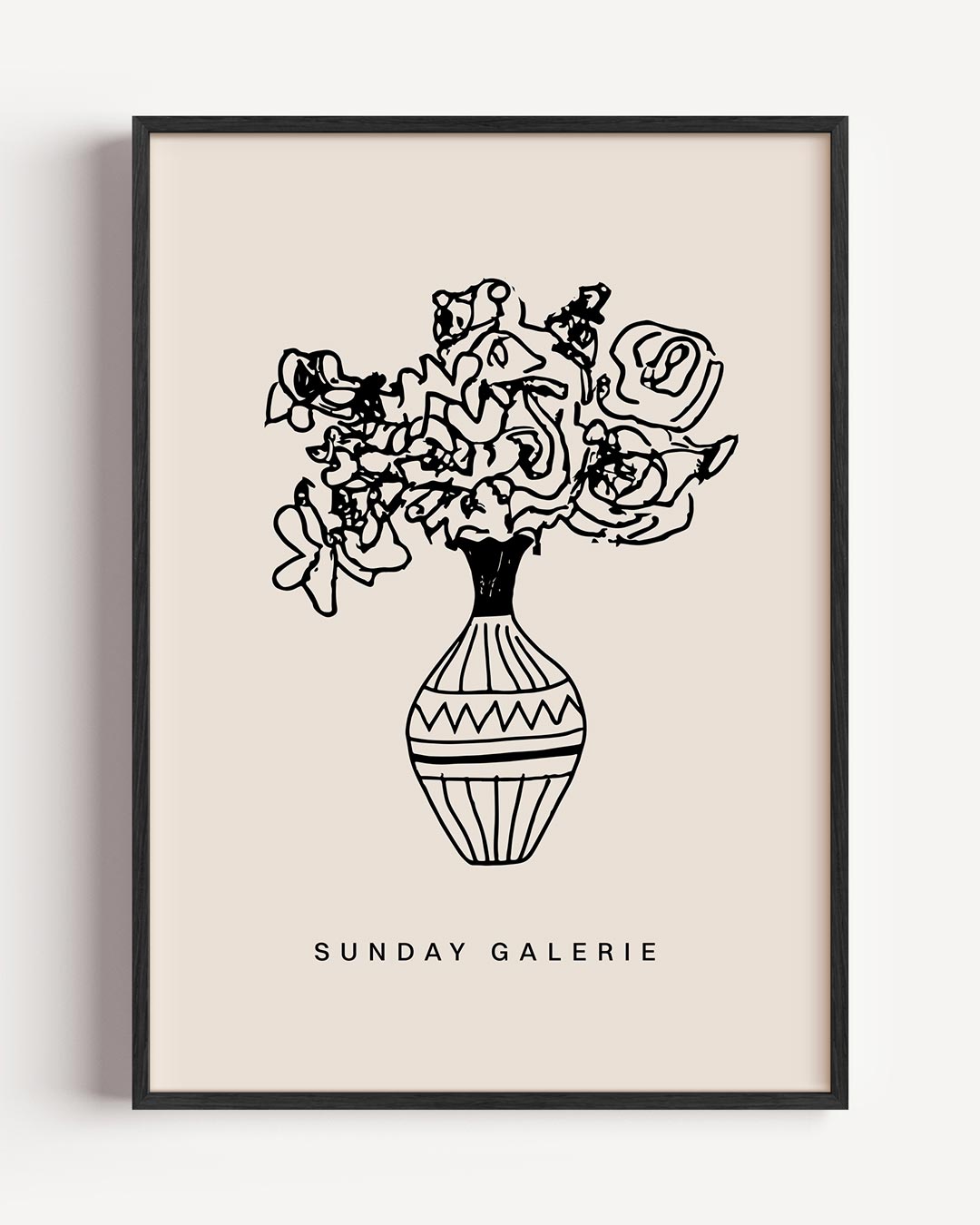 Elegante Bloemenvorm in Vaas Poster-WallArtistic