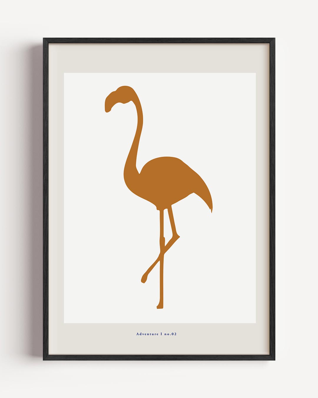 Stijlvolle Flamingo Silhouet Poster-WallArtistic